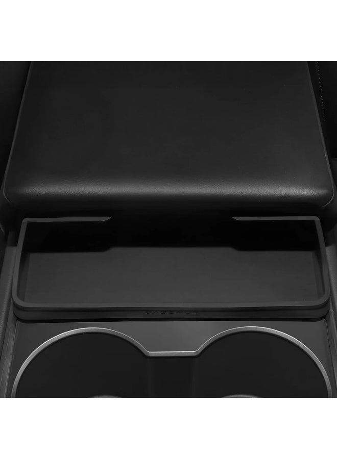HPS Center Console Organizer for Tesla Model 3 Model Y Accessories, Silicone Sunglasses Holder Armrest Storage Box Coin Holder Tray Tesla Specific Console Tray Premium Console Tray for Model 3/Y - Image 2