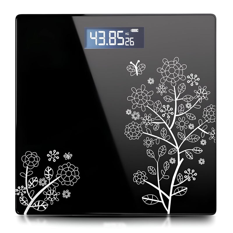 FOMQUAZLI Digital Weight Machine for Body Weight with LCD Display, 180Kg Capacity, Tempered Glass Bathroom Weighing Scale, Electronic Personal Health Scale with Room Temperature & Anti-Skid Design - Image 4