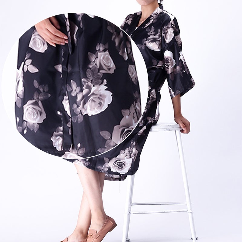 Hairdressing Guest Robe Barbershop Clothes Hair Salon Hair Cutting Dyeing Kimono Hair Color Cape Salon Supplies (Black) - Image 4