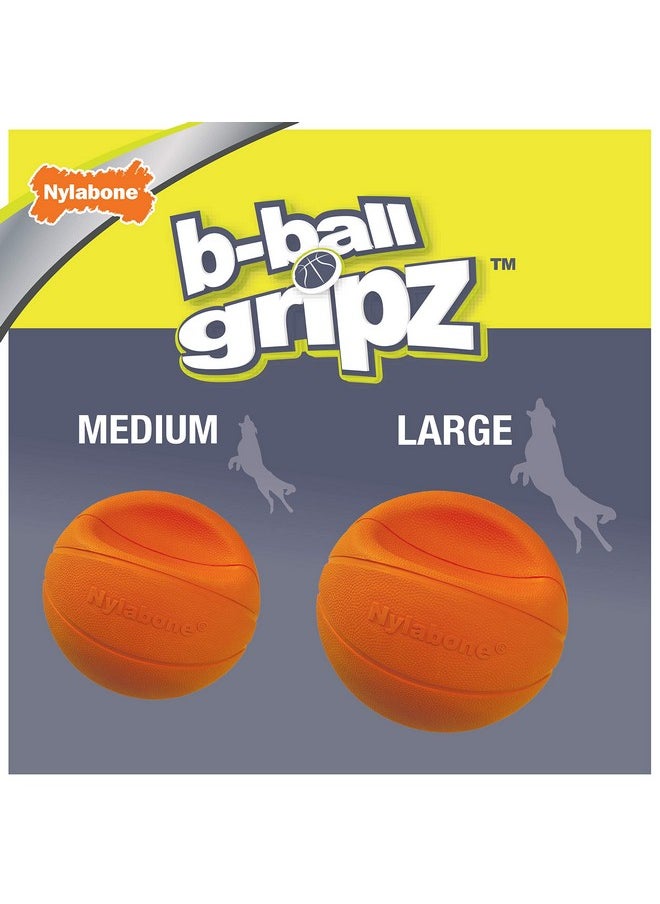 Nylabone Power Play Basketball BBall Gripz Fetch Toy, Squeaky Ball Chew Toy For Dogs, Medium (1 Count)  - Image 5