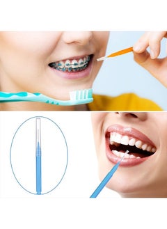 Patelai 100 Pieces Braces Brush for Cleaner Interdental Brush Toothpick Dental Tooth Flossing Head Oral Dental Hygiene Flosser Cleaning Tool (Bright Colors,Multiple Sizes)  - Image 4