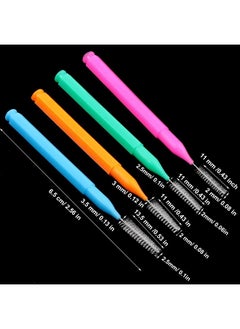 Patelai 100 Pieces Braces Brush for Cleaner Interdental Brush Toothpick Dental Tooth Flossing Head Oral Dental Hygiene Flosser Cleaning Tool (Bright Colors,Multiple Sizes)  - Image 2