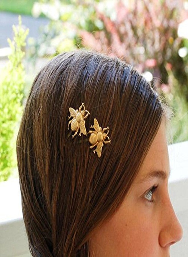 Missgrace 2PCS Exquisite Gold Bee Hairpin Side Clip Hair Accessories Bridal Hair Accessories - Image 3