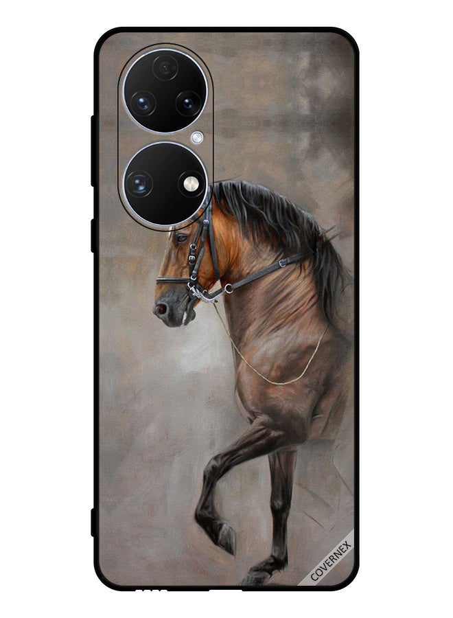 Covernex Protective Case Cover For Huawei P50e Vintage Picture Of Horse - Image 1