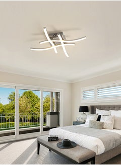 Comely LED Ceiling Light 4 Built-in LED Boards Dimmable Modern Metal Ceiling Light with Remote Control for Living Room Bedroom  - Image 2