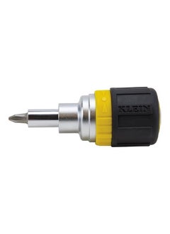 32593 Multi Bit Ratcheting Screwdriver 6 Inch 1 Stubby Tool With Phillips And Slotted Bits And 2 Nut Driver Sizes