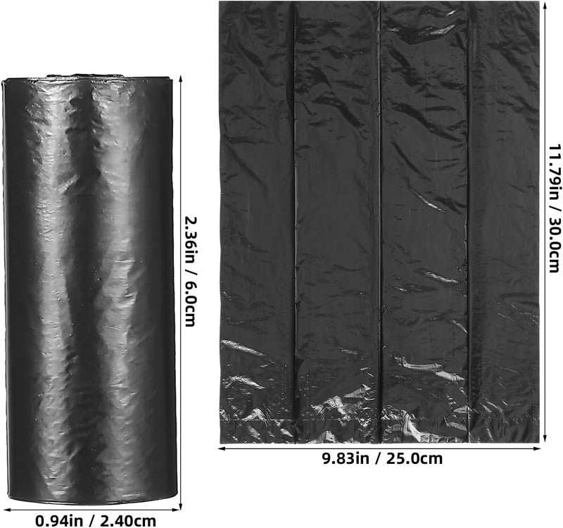 100pcs Small Trash Bags for Bathroom and Pet Waste Mini Garbage Bag Liners Black Portable for Outdoor and Home Use - Image 2