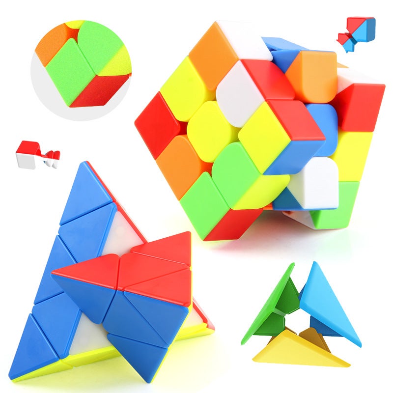 [Magic Dragon Rubik'S Cube] Magic Culture 2345 Pyramid Rubik'S Cube Frosted Positive Order Puzzle Rubik'S Cube - Image 4