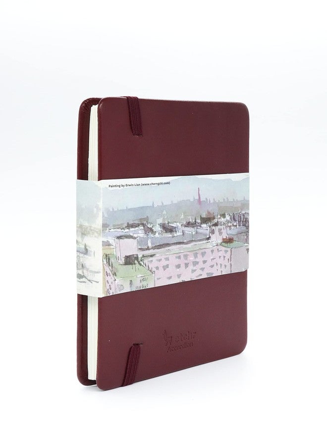 Etchr Watercolor Sketchbook Accordion 4x6in - 100% Cotton Watercolor Paper Journal - Hot Press Watercolor Paper - Use for Watercolor Gouache Mixed Media or to Sketch - Sketchbook for Watercolor - Image 2