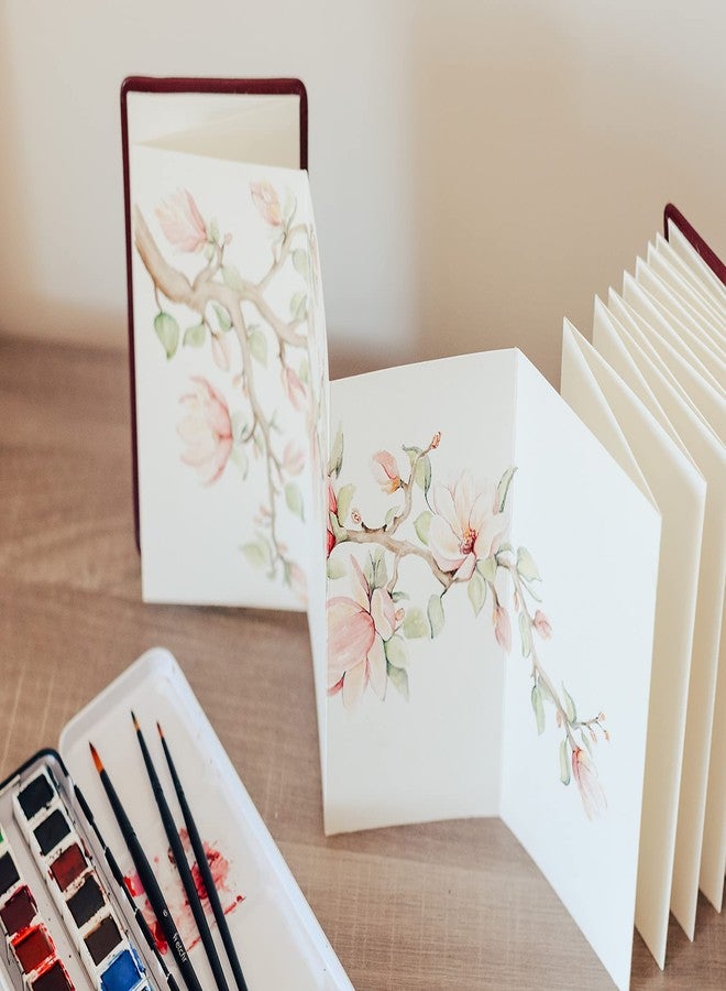 Etchr Watercolor Sketchbook Accordion 4x6in - 100% Cotton Watercolor Paper Journal - Hot Press Watercolor Paper - Use for Watercolor Gouache Mixed Media or to Sketch - Sketchbook for Watercolor - Image 3