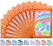 TIFICAL 100 PCS Mylar Holographic Bags Smell Proof Bags Clear Resealable Bags Valentines Day Decorations Gift Baggies for Bracelet Lipgloss Eyelash Jewelry Packaging Orange 4x6 Inch - Image 1