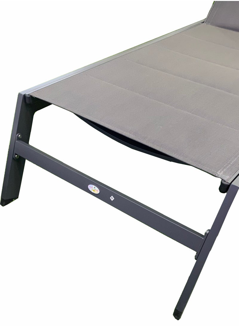 Oasis Casual Dark Grey Aluminium Sun Lounger  - Image 3