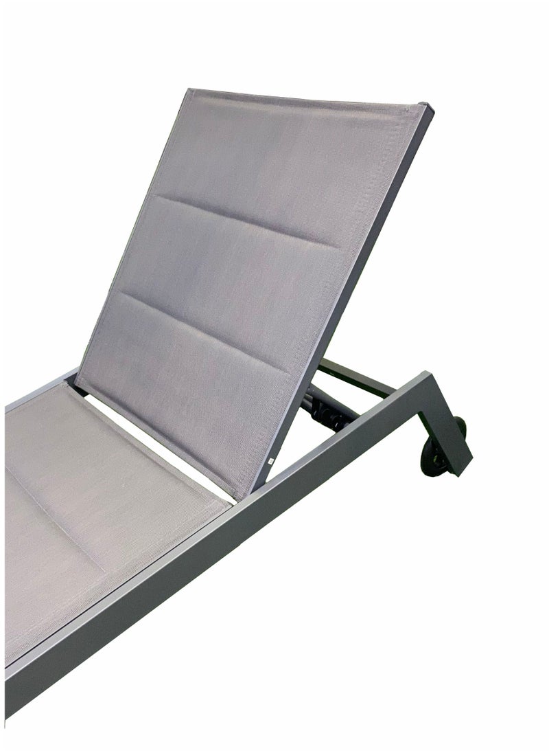 Oasis Casual Dark Grey Aluminium Sun Lounger  - Image 2