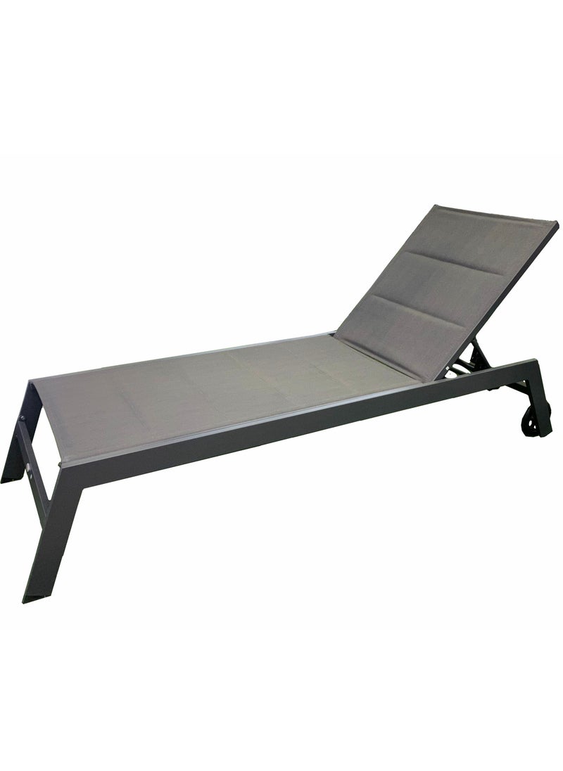 Oasis Casual Dark Grey Aluminium Sun Lounger  - Image 1