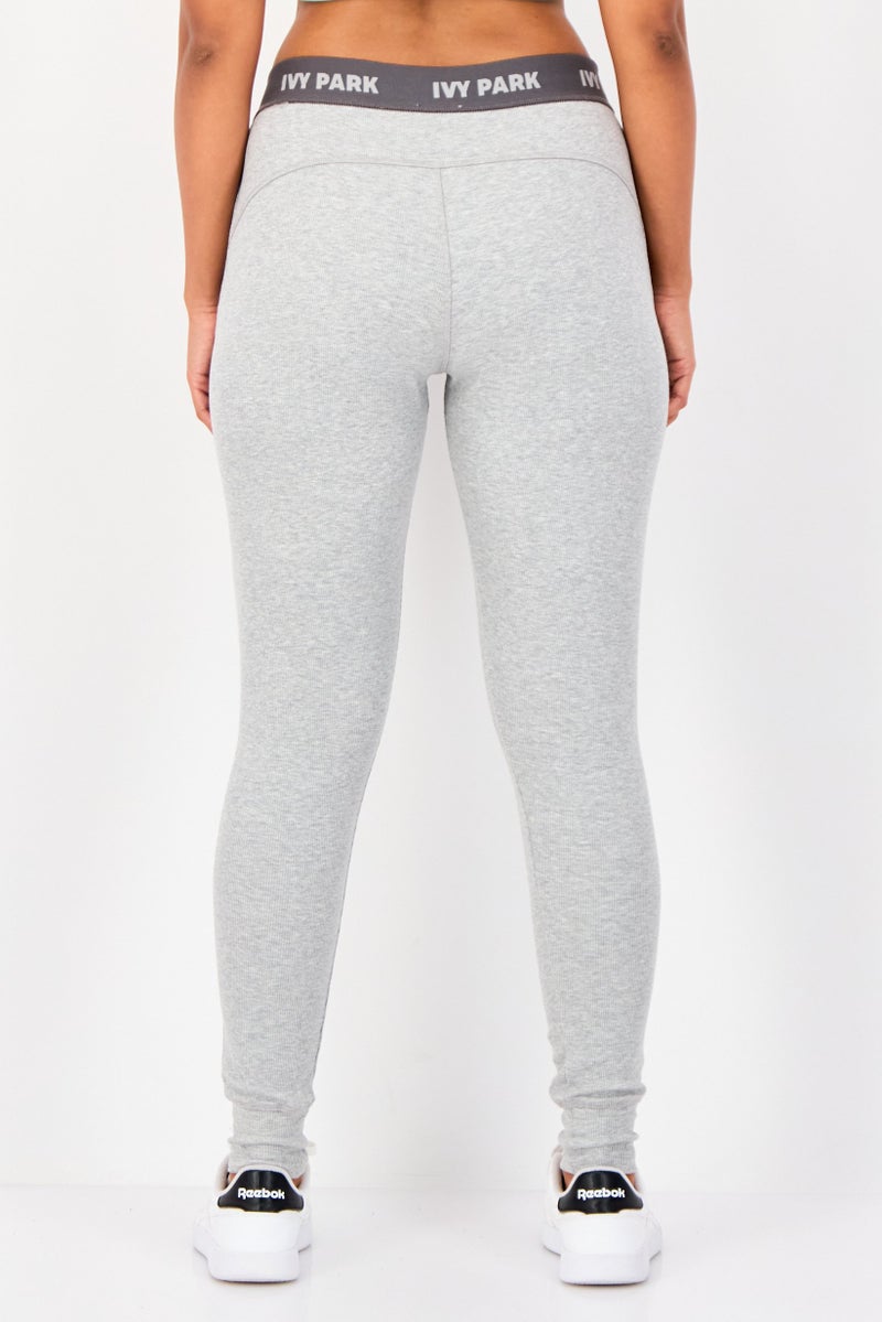 Ivy Park Women Sportswear Fit Brand Logo Leggings, Grey - Image 3