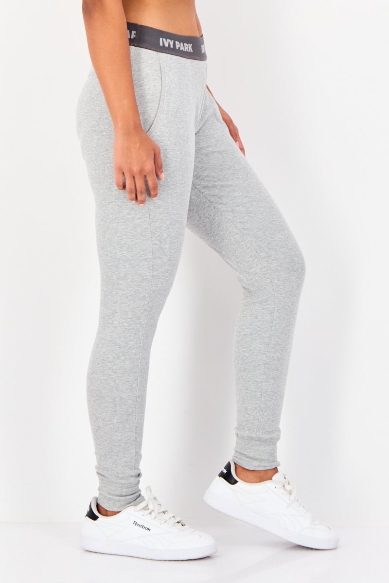 Ivy Park Women Sportswear Fit Brand Logo Leggings, Grey - Image 2