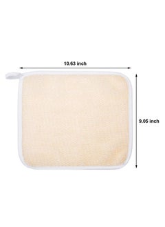Tatuo 10 Packs Exfoliating Face and Body Wash Cloths Towel Weave Soft Bath Cloth Exfoliating Scrub Cloth Massage Bath Cloth for Women and Men (White Edge)  - Image 3