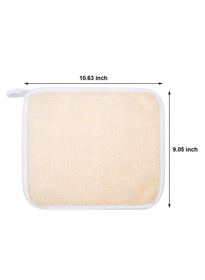 Tatuo 10 Packs Exfoliating Face and Body Wash Cloths Towel Weave Soft Bath Cloth Exfoliating Scrub Cloth Massage Bath Cloth for Women and Men (White Edge) - Image 3