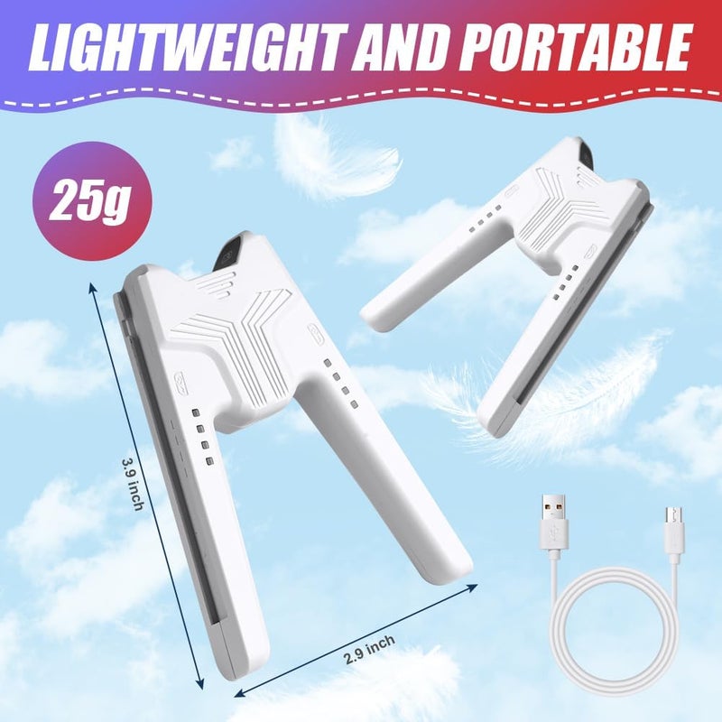 OFFCUP Charger Compatible with Joy Con for Nintendo Switch and OLED Model, Charging Grip Handle, Comfort V-Shaped Game Controller with LED Indicator, USB Type-C, White - Image 2