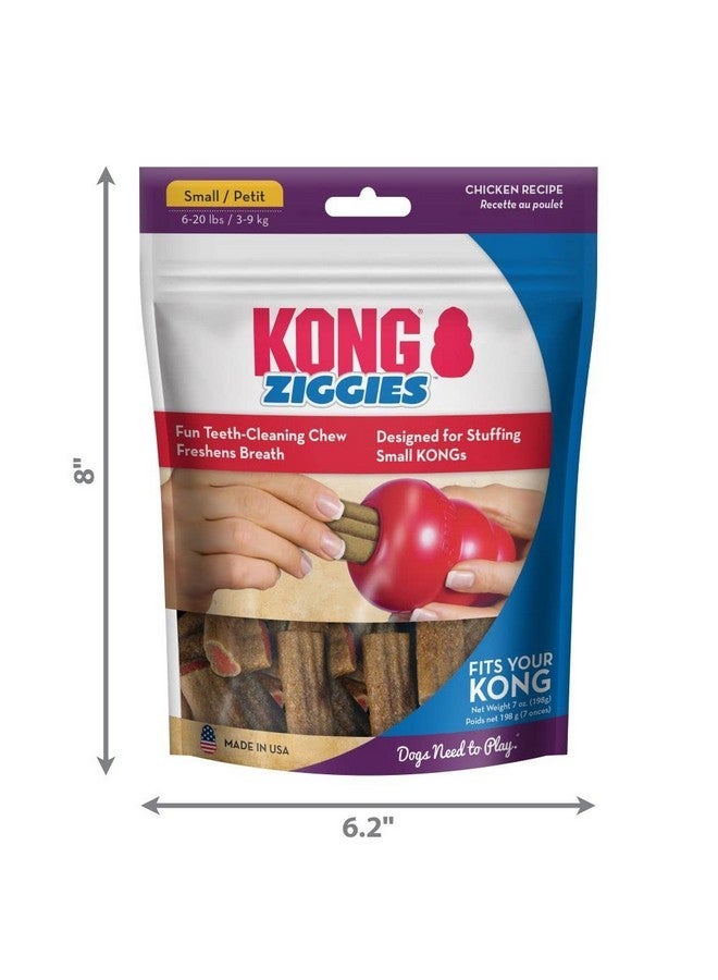 KONG - Ziggies - Teeth Cleaning Dog Treats Classic Rubber Toys - Chicken Flavor for Small Dogs (7 Ounce) - Image 5