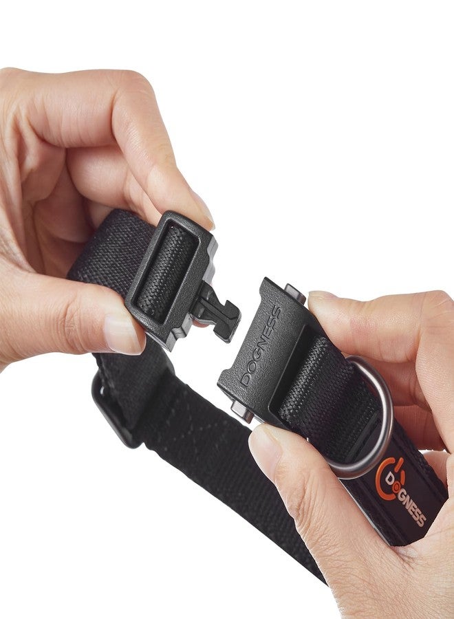 دوغنس طوق كلاب مضيء بتقنية LED من Dogness، طوق مضيء للمشي الليلي، طوق كلاب قابل لإعادة الشحن عبر منفذ USB يتوهج في الظلام للتخييم الآمن (متوسط - أسود) - Image 3