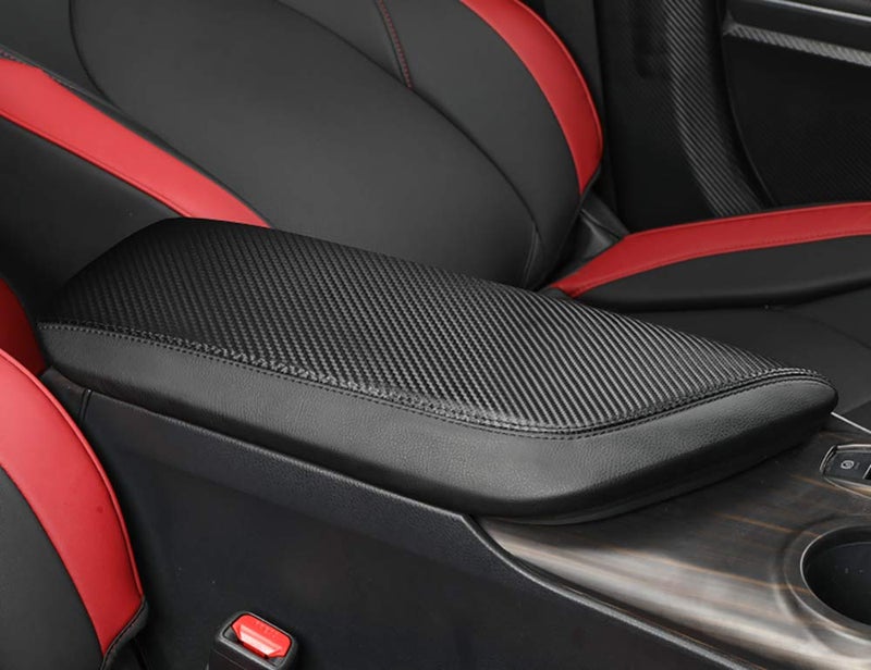 INTGET Car Center Console Armrest Cover for Toyota Camry Accessories 20182024 2019 2020 2021 2022 2023 Interior Camry SEXSE Arm Rest Seat Cover Middle Console Lid Protector Carbon Fiber Texture