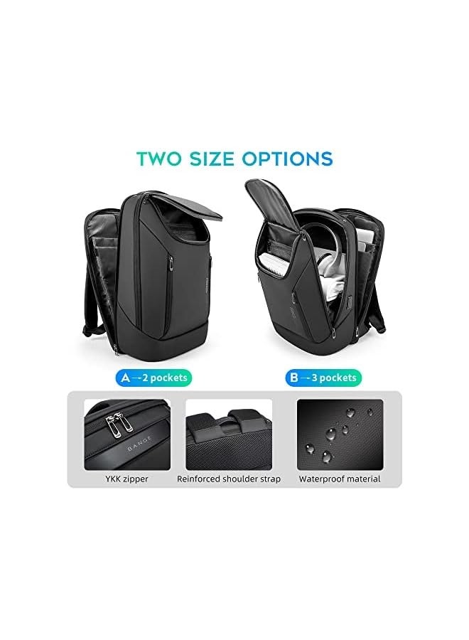 BANGE Business Smart Backpack Waterproof fit 15.7 Inch Laptop Backpack with USB Charging Port,Travel Durable Backpack - Image 3
