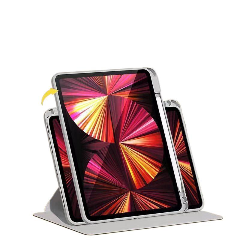 DGG حافظة آيباد دوارة متوافقة مع iPad 9.7 باللون Grey باللون الرمادي - Image 3