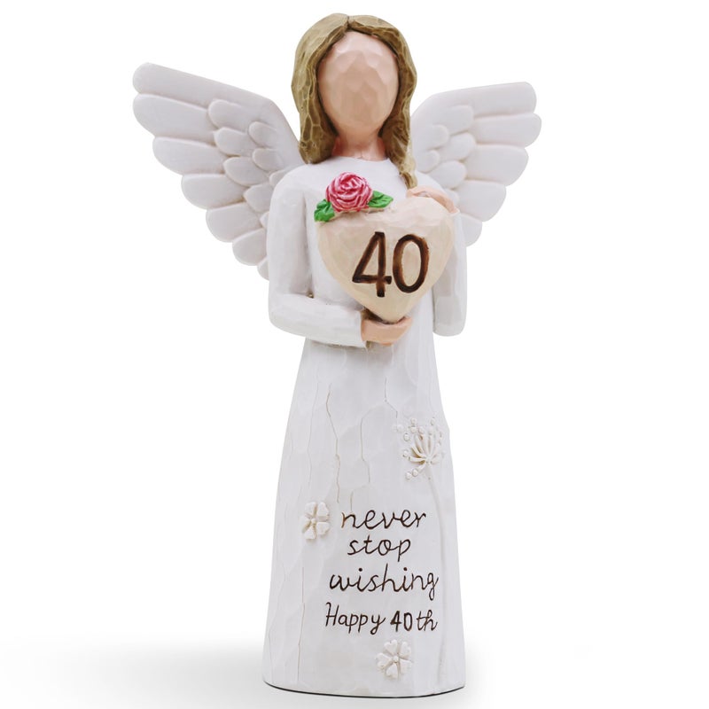 AcowSpt 40th Birthday Gifts Women, 40th Birthday Decorations for Women, Sculpted Hand-Painted Figurine - Image 1