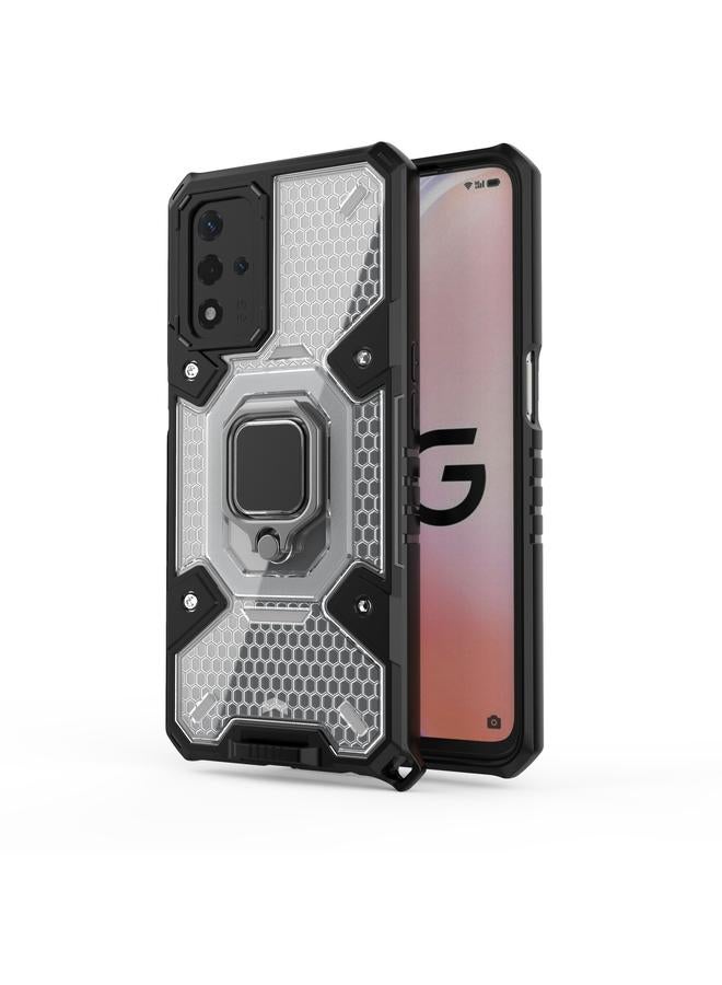 S-TOP Case For OPPO A93s 5G/A93 5G/A74 Space PC+TPU Shockproof Case with Ring Holder - Image 1