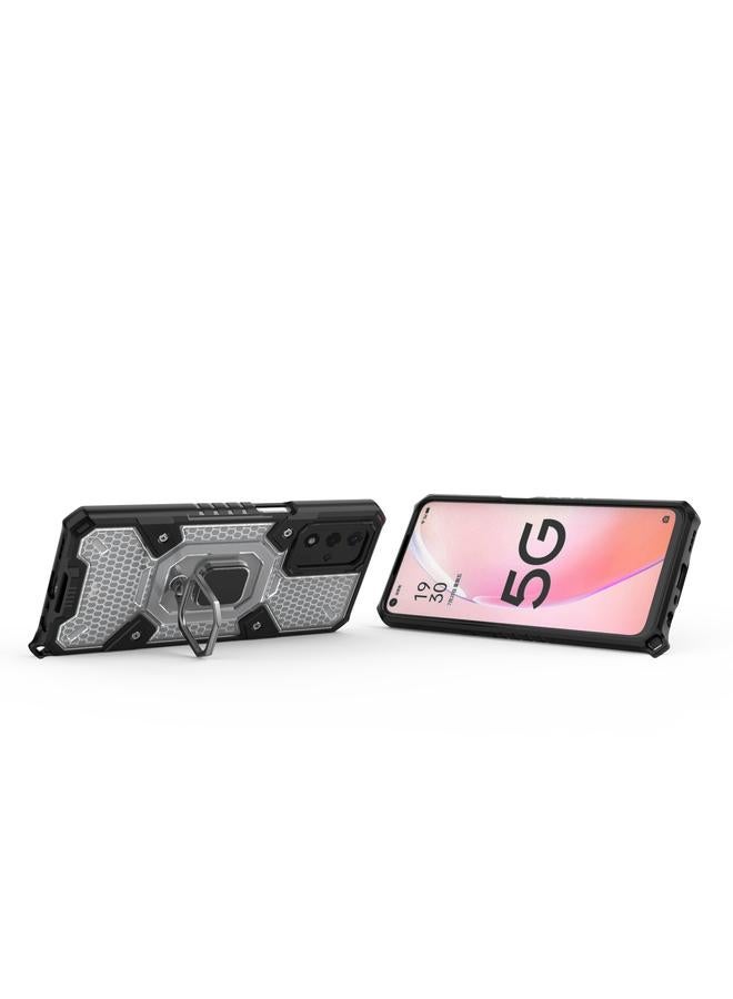 S-TOP Case For OPPO A93s 5G/A93 5G/A74 Space PC+TPU Shockproof Case with Ring Holder - Image 4