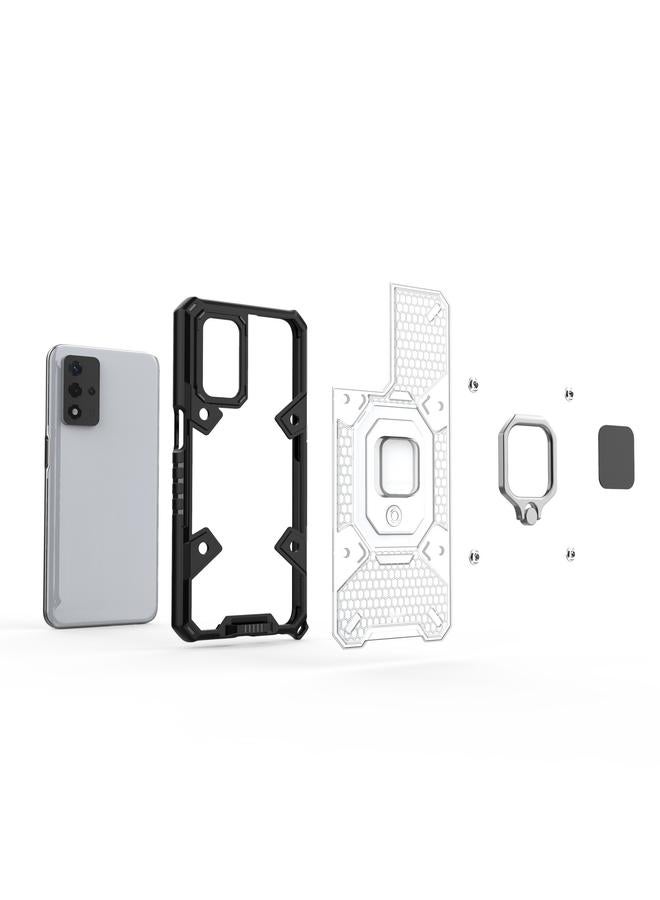 S-TOP Case For OPPO A93s 5G/A93 5G/A74 Space PC+TPU Shockproof Case with Ring Holder - Image 3