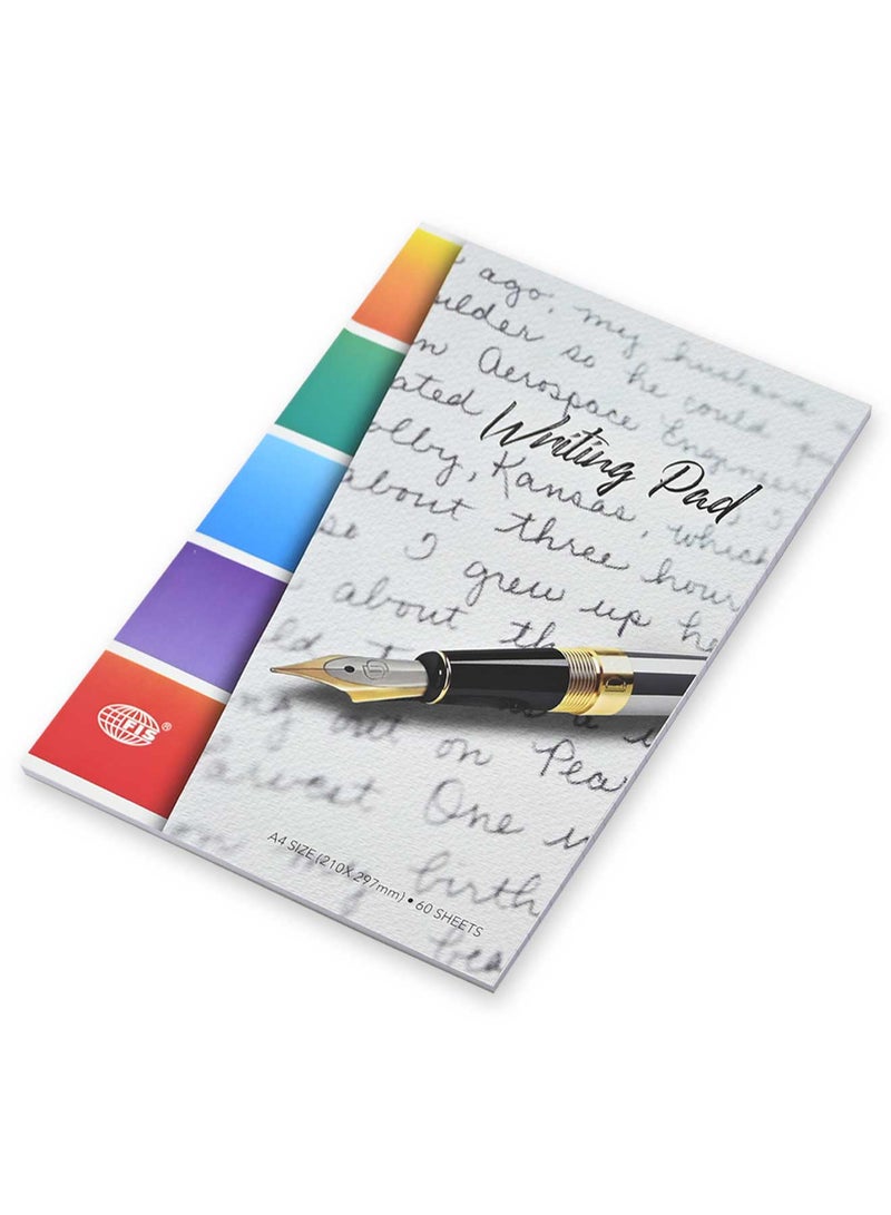 FIS Pack of 12  Writing Pad A4, 60 Sheets, Single Line -FSPDJA25-60 - Image 1