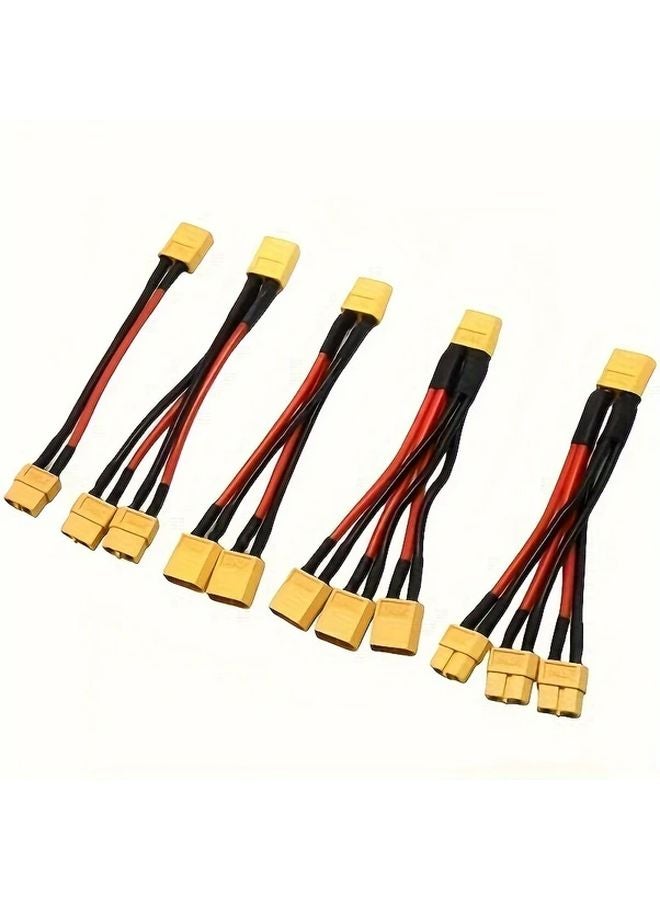 كابل نقل البطارية المتوازي عالي الحرارة 14AWG XT60 1 ذكر إلى 1 أنثى 2 قطعة - Image 4