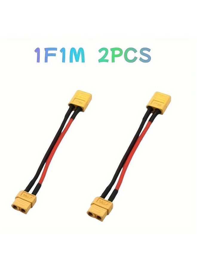 كابل نقل البطارية المتوازي عالي الحرارة 14AWG XT60 1 ذكر إلى 1 أنثى 2 قطعة - Image 1