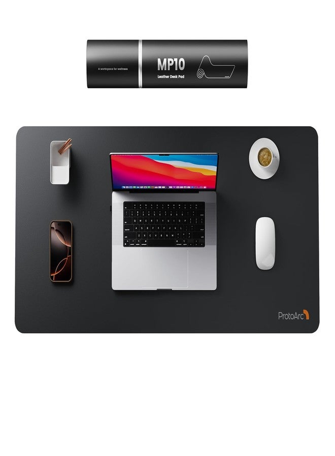 ProtoArc MP10 Leather Desk Mat, Large Mouse Pad- 31.5×15.8 inch, Non-Slip PU Leather Desk Pad Protector, Premium Desktop Mat for Computer, Keyboard and Mouse, Black - Image 1
