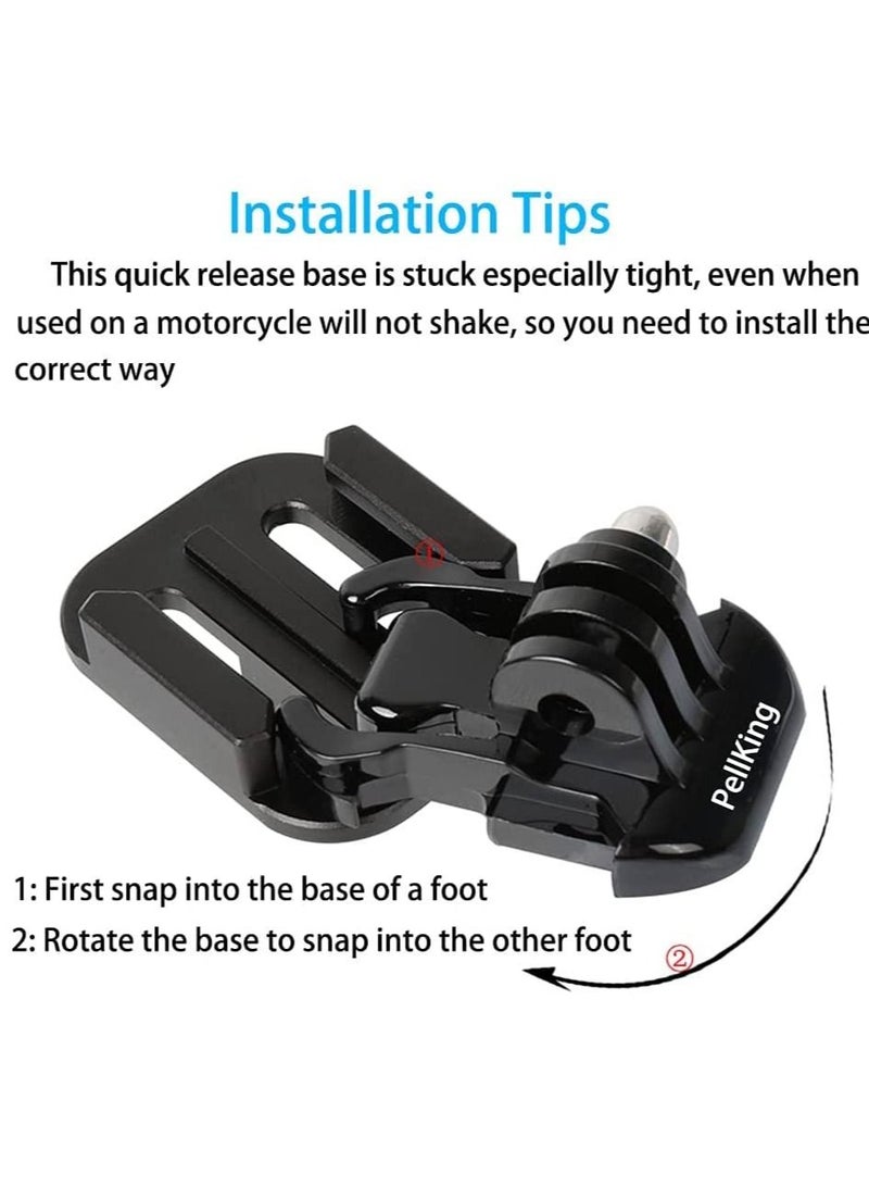Excefore Quick Release Base Tripod Adapter Mount Compatible for Hero 9 8 7 6 5 4 Session Max, Insta360 One R, DJI Osmo Action, Akaso Sports Camera, Black  - Image 2
