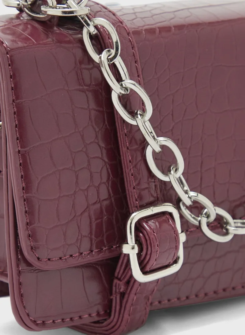 Ginger Croc Mini Handbag