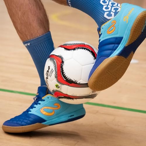SENDA Vitoria Premium Match Futsal Ball, Fair Trade Certified, Red/Grey, Size 4 (Ages 13 & Up) - Image 4