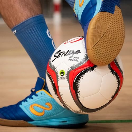 SENDA Vitoria Premium Match Futsal Ball, Fair Trade Certified, Red/Grey, Size 4 (Ages 13 & Up) - Image 5