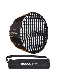 Godox Quick Release Parabolic Softbox QR-P70 27.5 inch / 70cm with Honeycomb Grid and Bowens Mount for Godox SL-60W VL150 VL300 UL150 SL150WII SZ150R