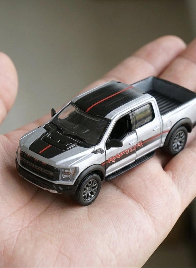 Kinsmart كينسمارت 1:78 نموذج شاحنة فورد F-150 رابتور 2022 مصنوعة من المعدن – لعبة سحب للخلف للأطفال وجامعي التحف - Image 3