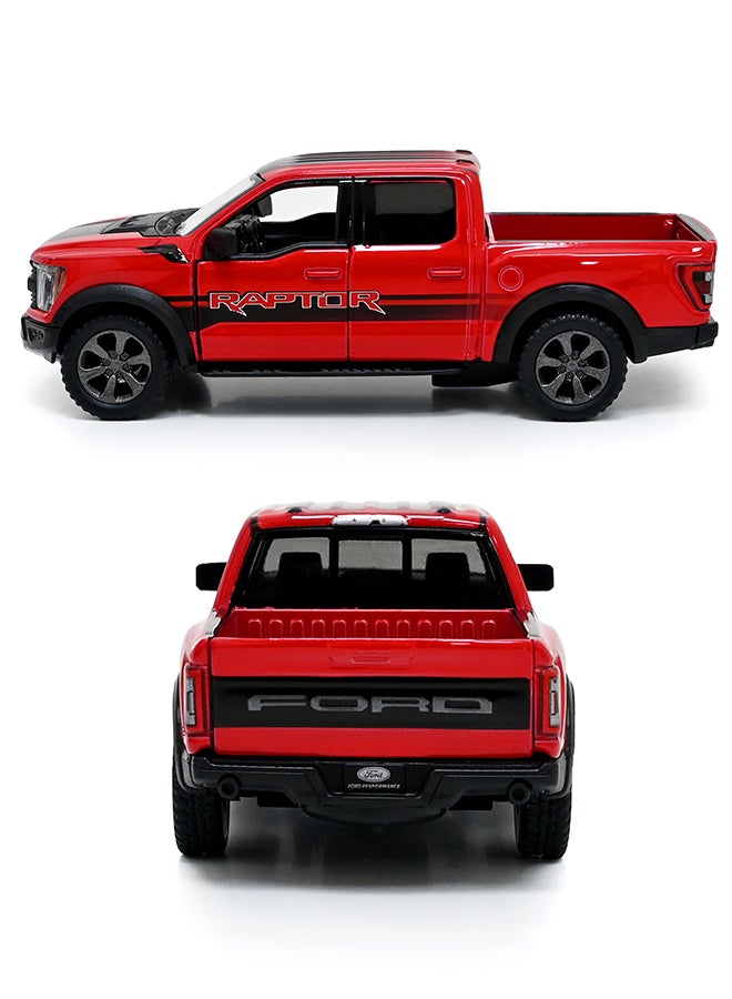Kinsmart كينسمارت 1:78 نموذج شاحنة فورد F-150 رابتور 2022 مصنوعة من المعدن – لعبة سحب للخلف للأطفال وجامعي التحف - Image 2