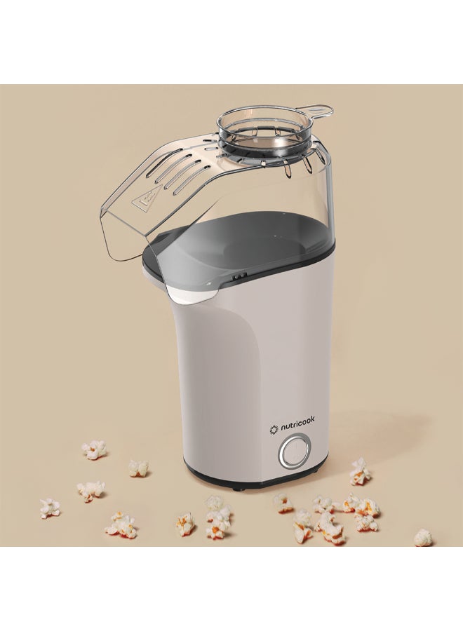 nutricook Air Popcorn Maker – Makes 16 Cups, Oil-Free Healthy Snacking, Compact And Lightweight, Built-In Measuring Cup And Butter Melter, One-Touch Quick Operation, 2-Year Warranty 3.7 L 1400 W NC-PM150BG Beige - Image 3