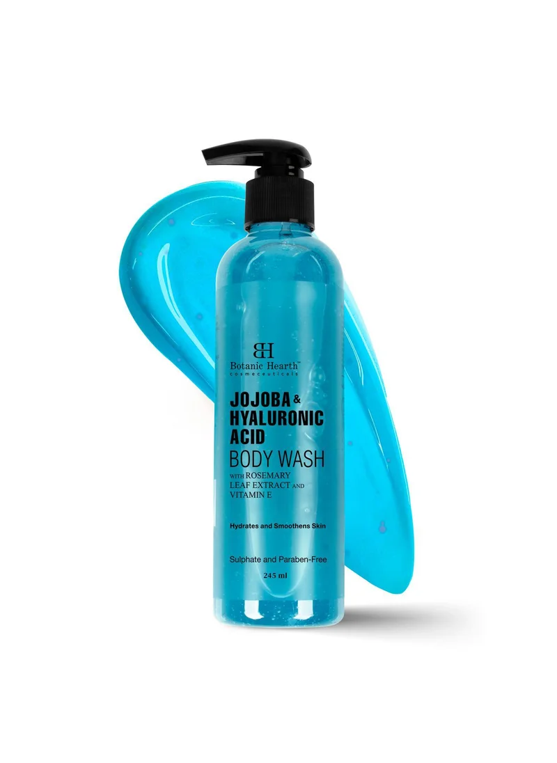 Botanic Hearth Botanic Hearth Jojoba & Hyaluronic Acid Body Wash with Sea Butter & Sweet Almond Oil | Moisturizing Body Wash Shower Gel for Softer, Smoother Skin | Sulfate & Paraben Free | for Women & Men | 245ml