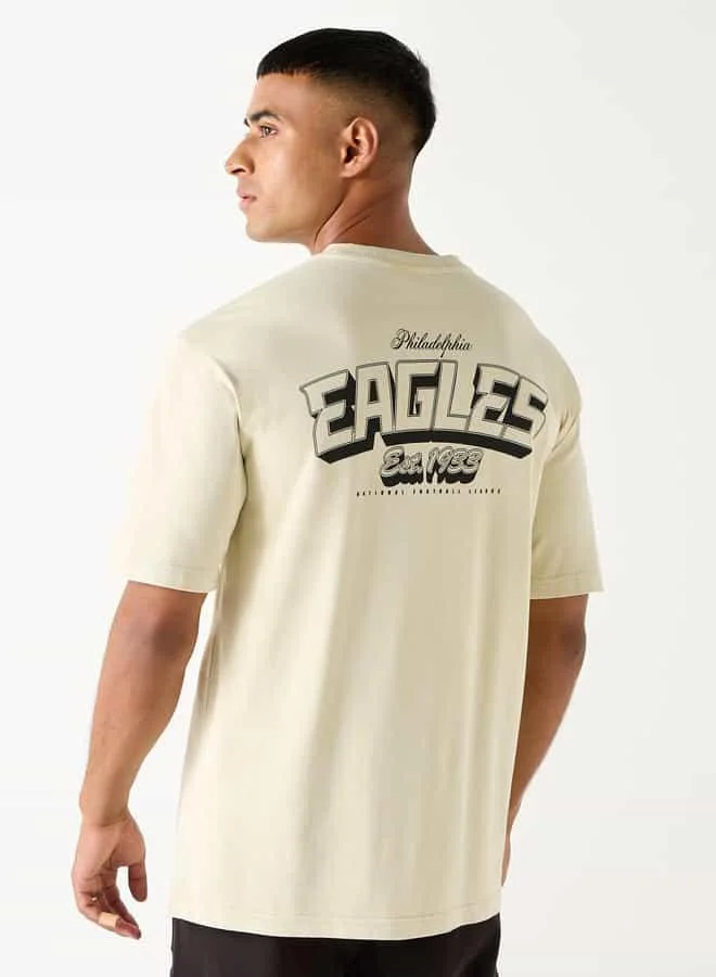 SP Characters Printed Crew Neck T-shirt with Short Sleeves