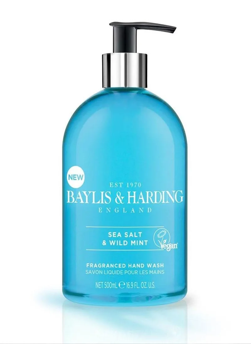 Sea Salt and Wild Mint Hand Wash, 500ml | Vegan Friendly, Moisturizing, Refreshing Liquid Soap for Hands | Gentle, Paraben-Free Formula for Daily Use