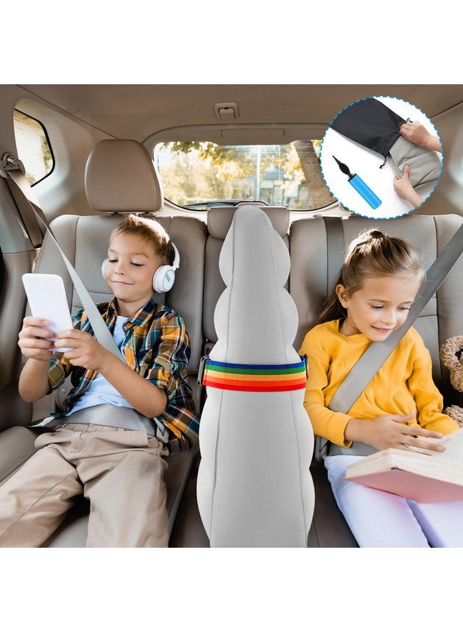 BBTO فاصل مقعد السيارة القابل للنفخ BBTO - مسند قدم لمقاعد الأطفال للسفر الجوي - مسند مقعد سيارة محمول للأطفال لوقف الشجار - فاصل المقعد الخلفي المحمول لتقليل التوتر للآباء أثناء القيادة الطويلة (رمادي) - Image 1