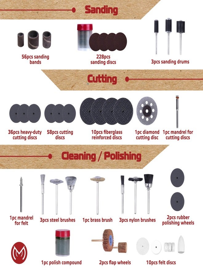 MonoPro 476Pcs Rotary Accessory Set - Image 2