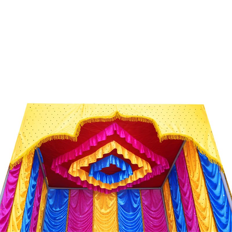 PRIYAKANT SAFAWALA PRIYAKANT SAFAWALA Ganpati Decoration Ready Mandir Setup Ideas at Home Gods Pooja and Special Ganesh Chaturthi Decoration Makhar Setup No Frame Size Top 3X3 Feet and Height 4 Feet Multi  - Image 2